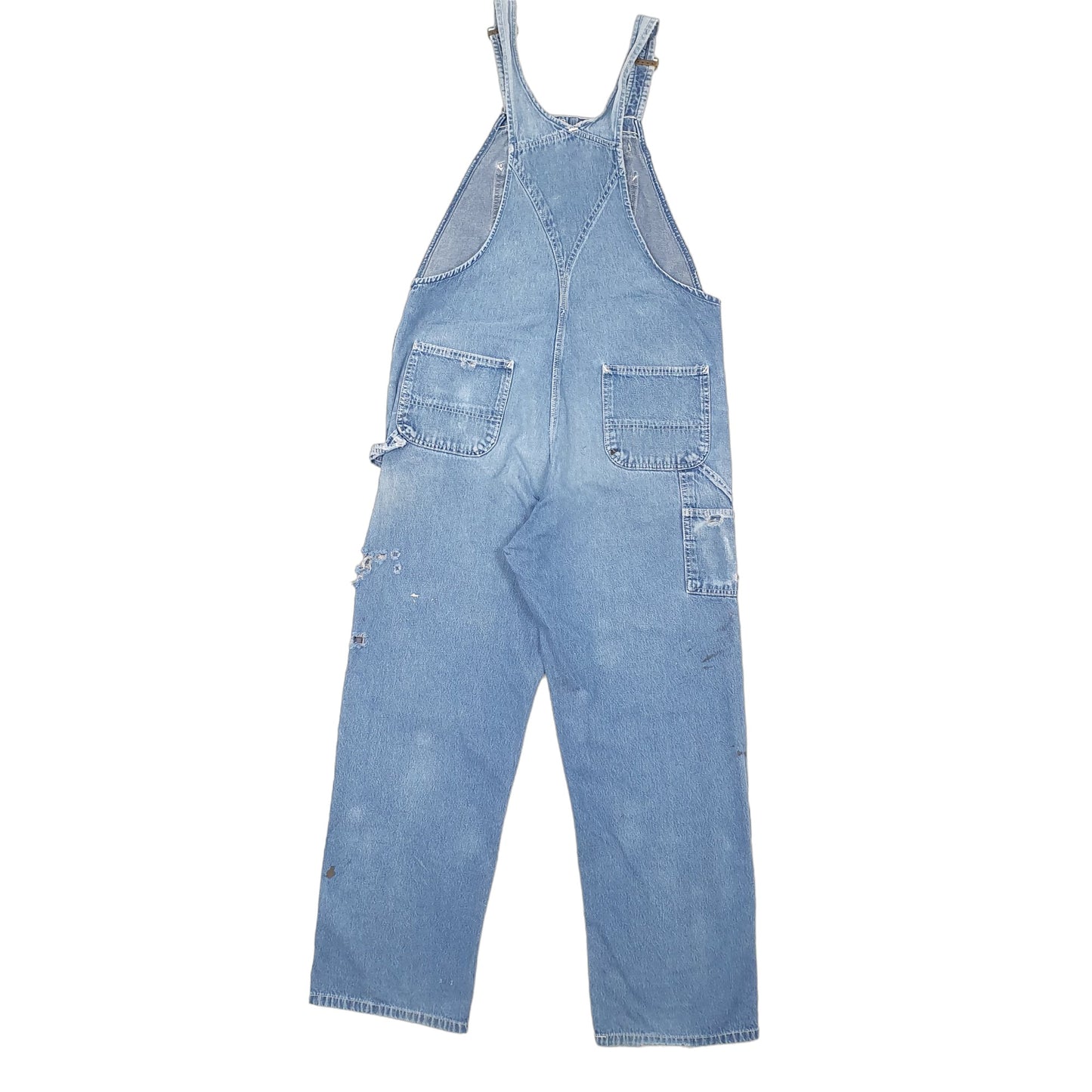 Mens Blue Carhartt Denim Bib Overall Dungaree Trousers