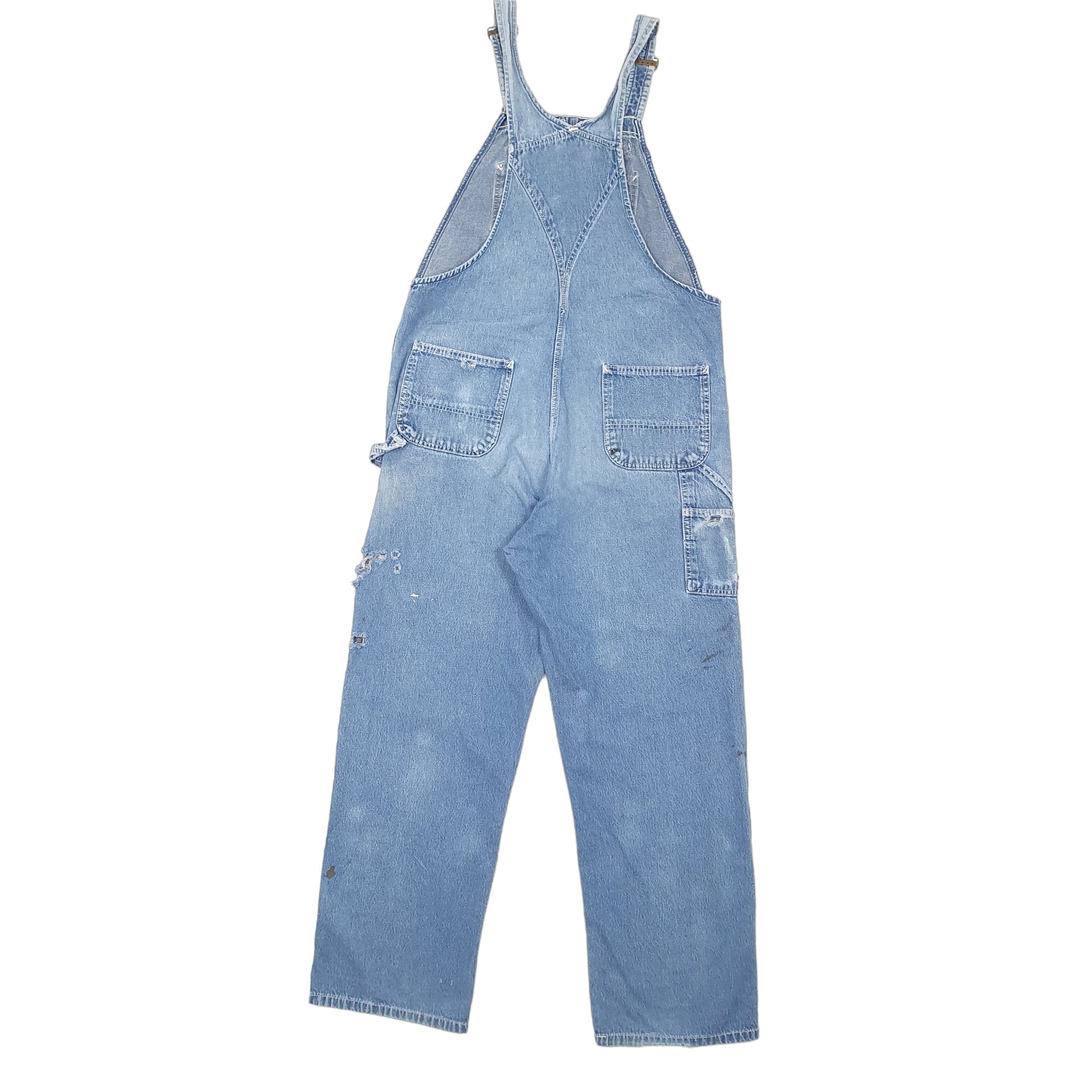 Mens Blue Carhartt Denim Bib Overall Dungaree Trousers