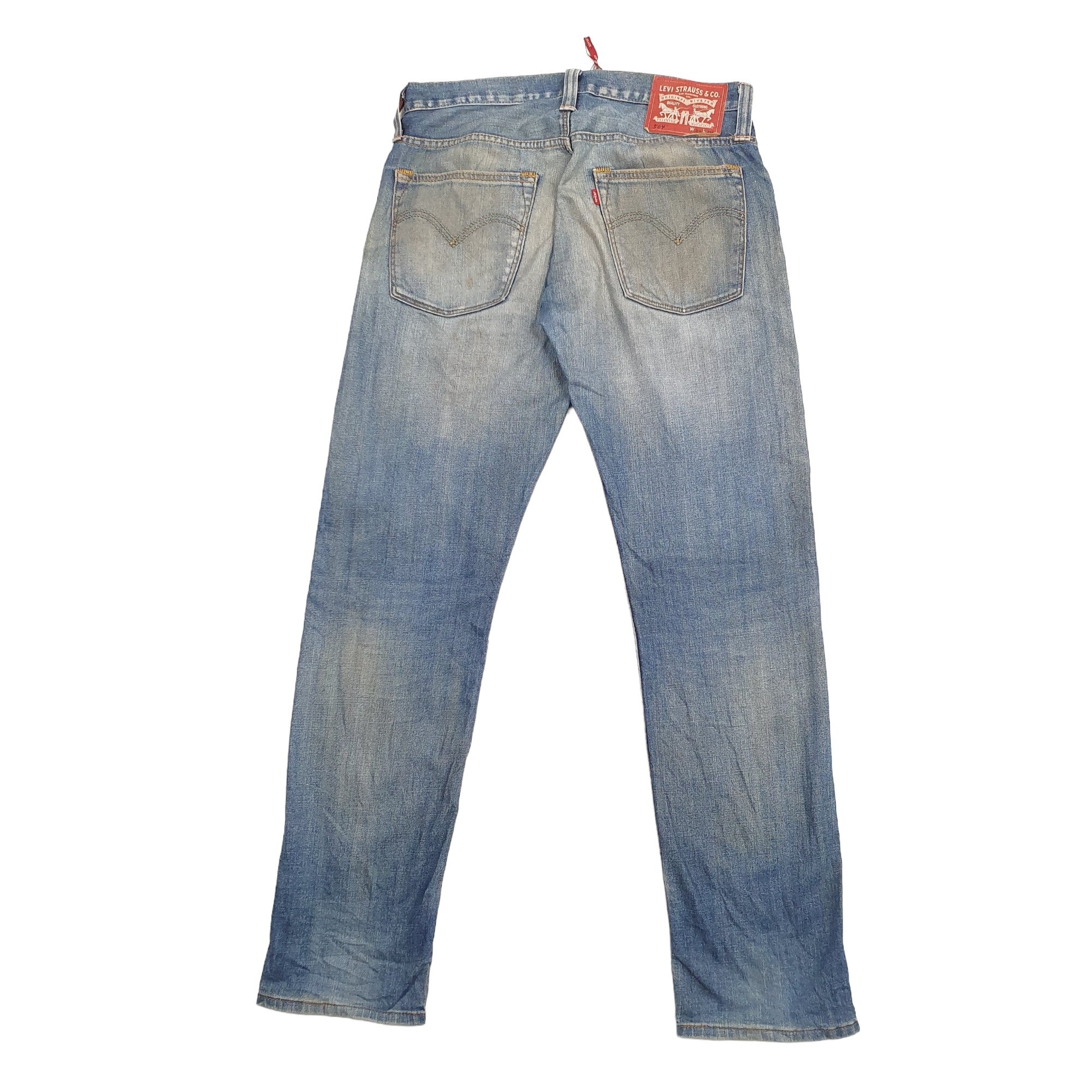 Mens Levis 504 Regular Fit Blue Jeans W34 L34 Bundl Clothing