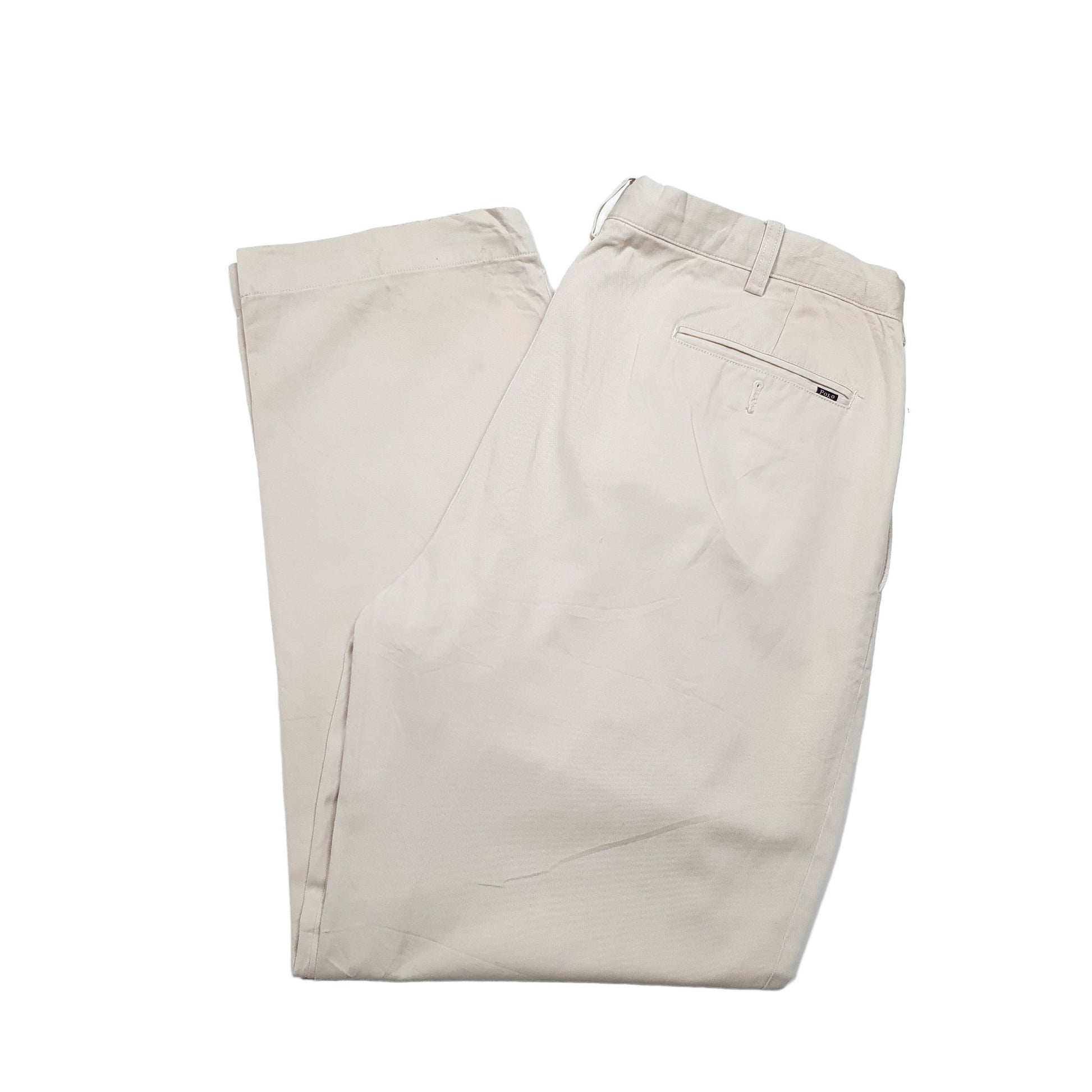 Mens Polo Ralph Lauren Cream Chino Trousers W38 L32 Cream