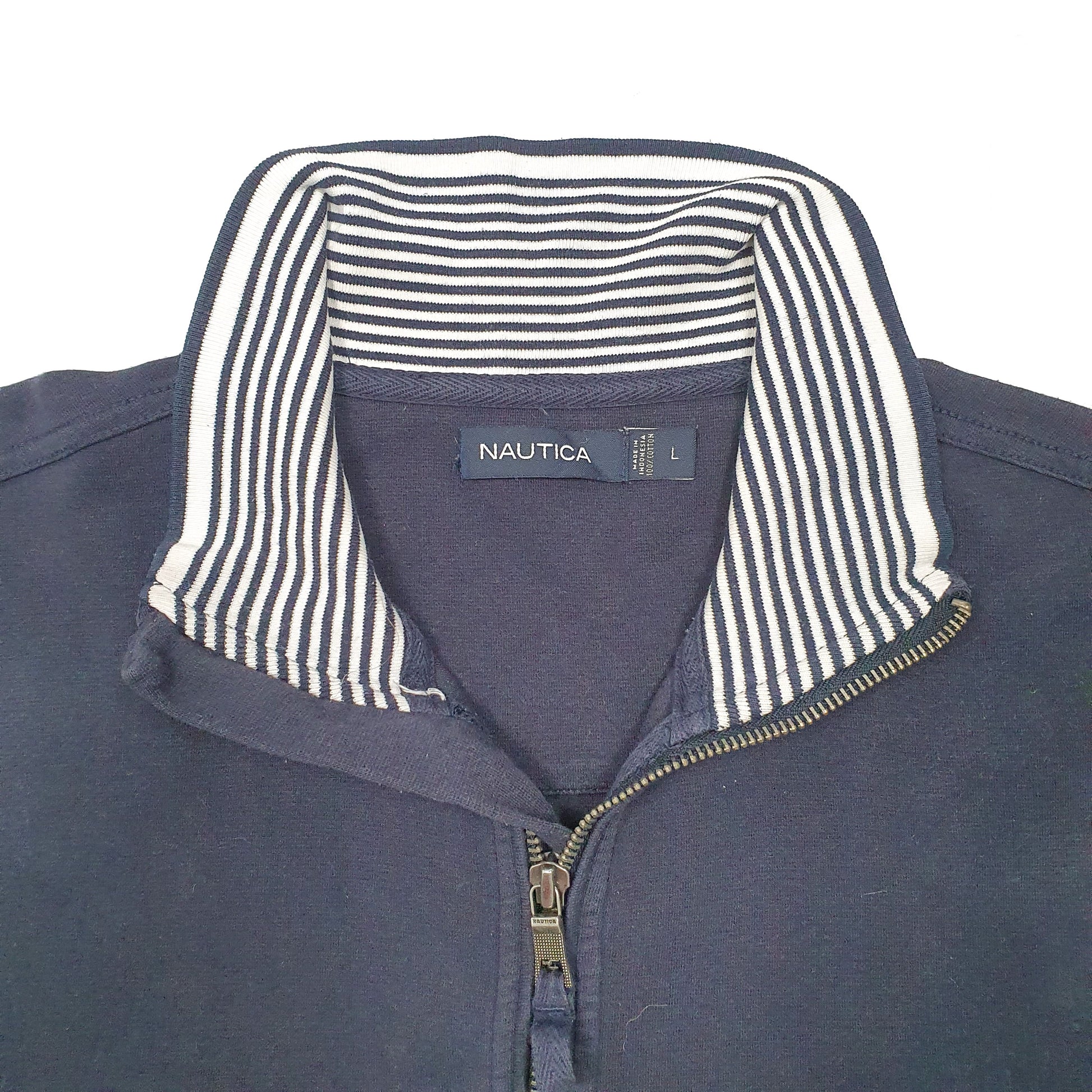 Mens Navy Nautica  Quarter Zip Jumper