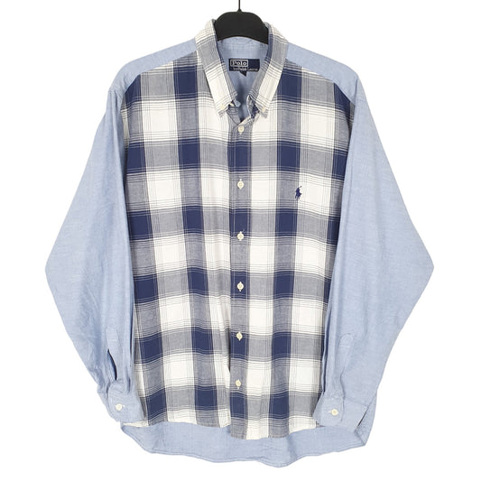 Ralph Lauren Plaid Oxford Long Sleeve Regular Fit Check Shirt Blue