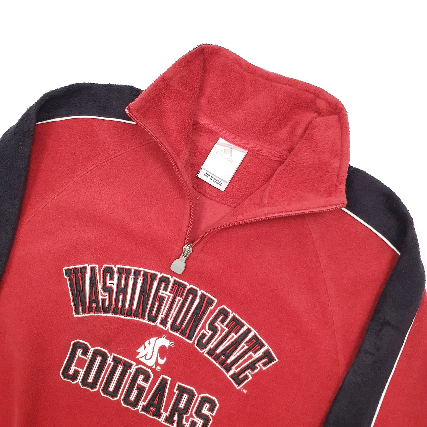 Adidas Washington Cougars Quarter Zip Fleece S Red