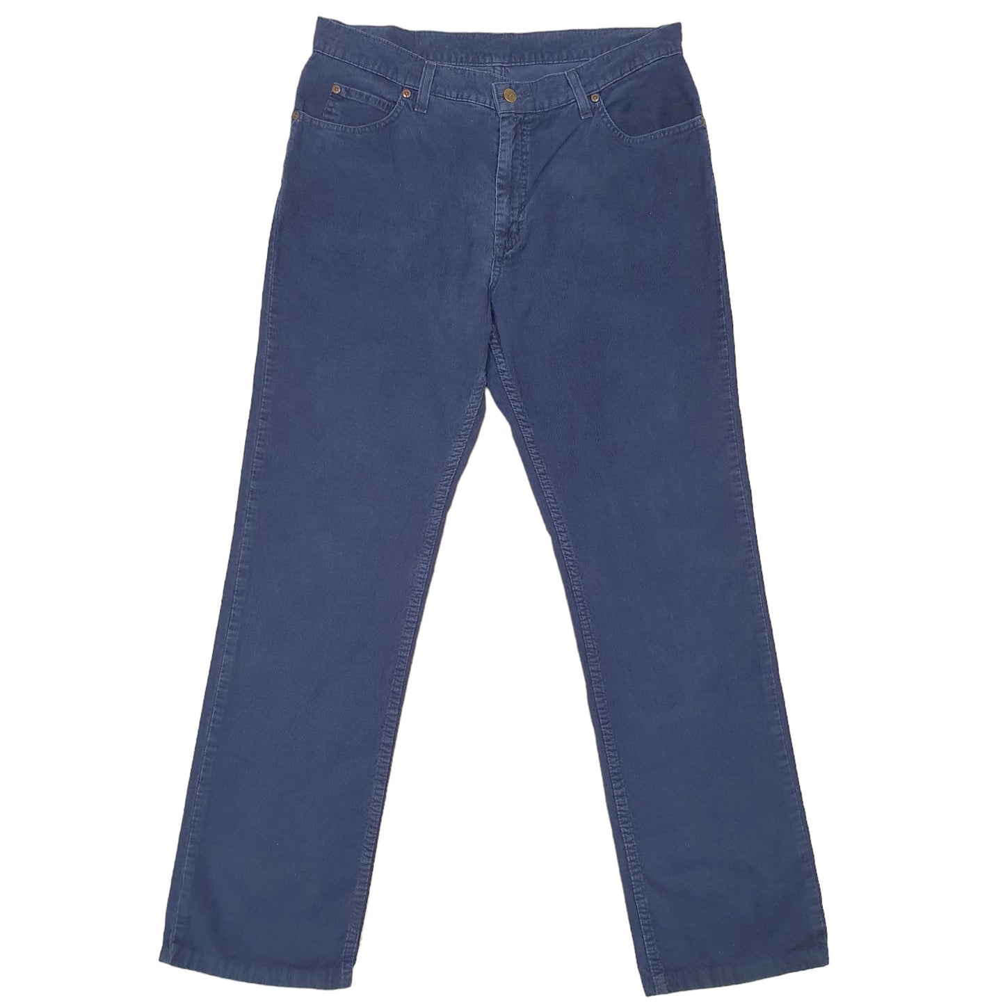 Mens Navy Lee  Corduroy Trousers