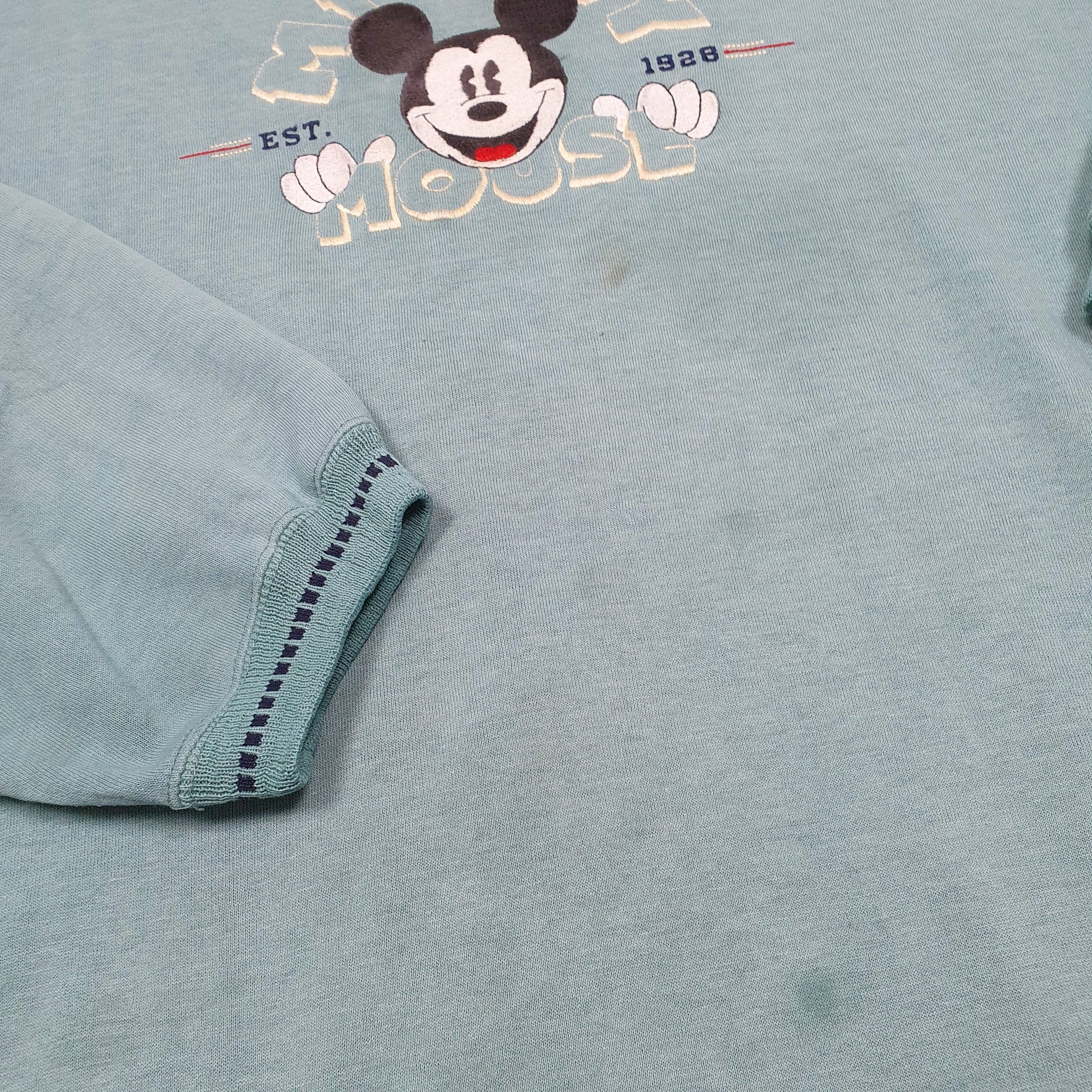 Mens Green Disney Vintage Mickey Mouse & Co Crewneck Jumper