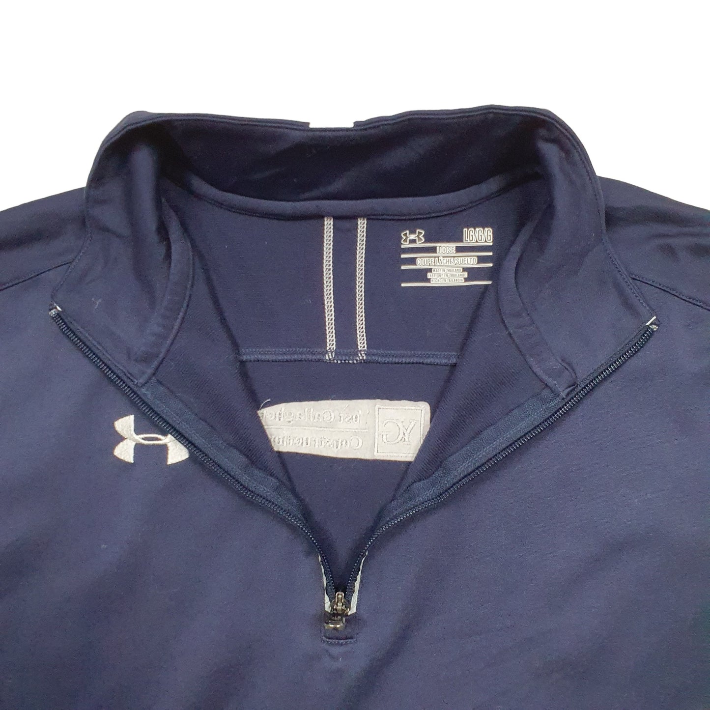 Mens Navy Under Armour  Quarter Zip Jumper