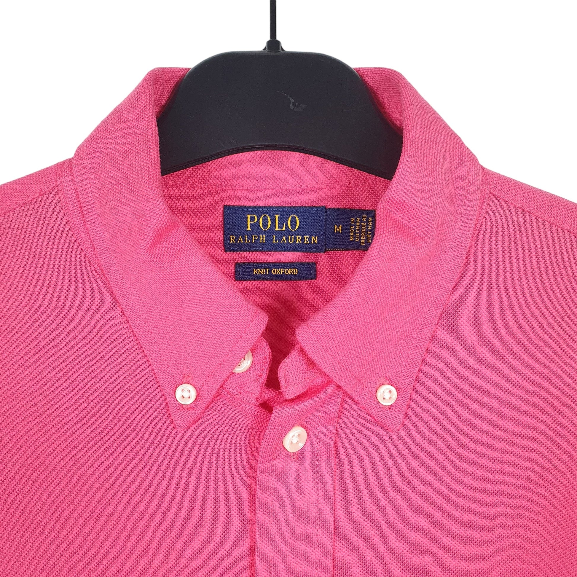 Womens Pink Ralph Lauren Oxford Knit Long Sleeve Shirt