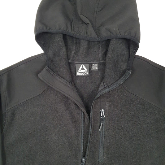 Mens Black Reebok Hoodie Full Zip Jumper