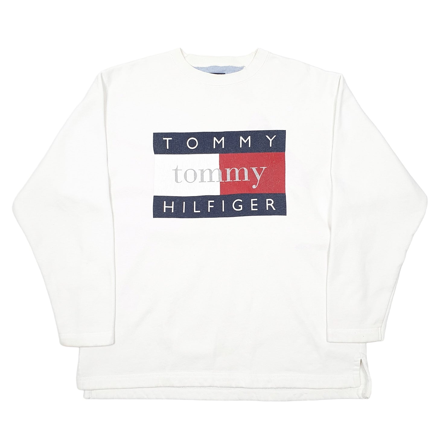 Mens White Tommy Hilfiger  Crewneck Jumper