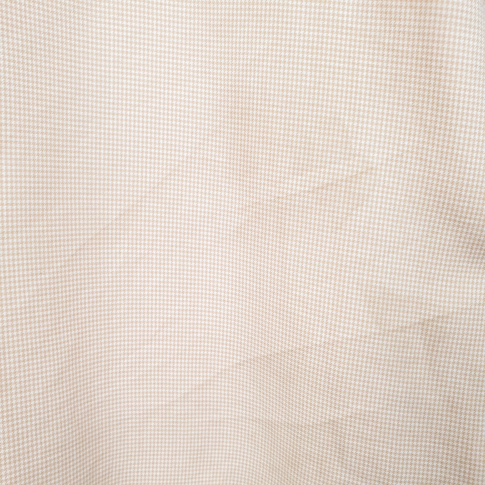 Ralph Lauren Houndstooth Long Sleeve Blake Fit Check Shirt Peach