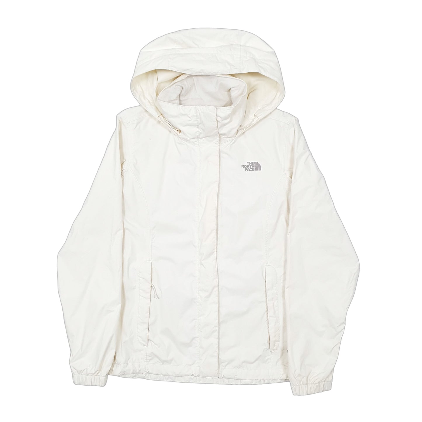 Womens Cream The North Face Resolve Hyvent Rain Coat Coat