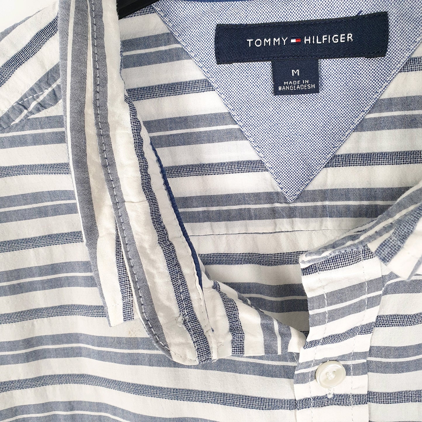 Tommy Hilfiger Short Sleeve Regular Fit Striped Shirt White