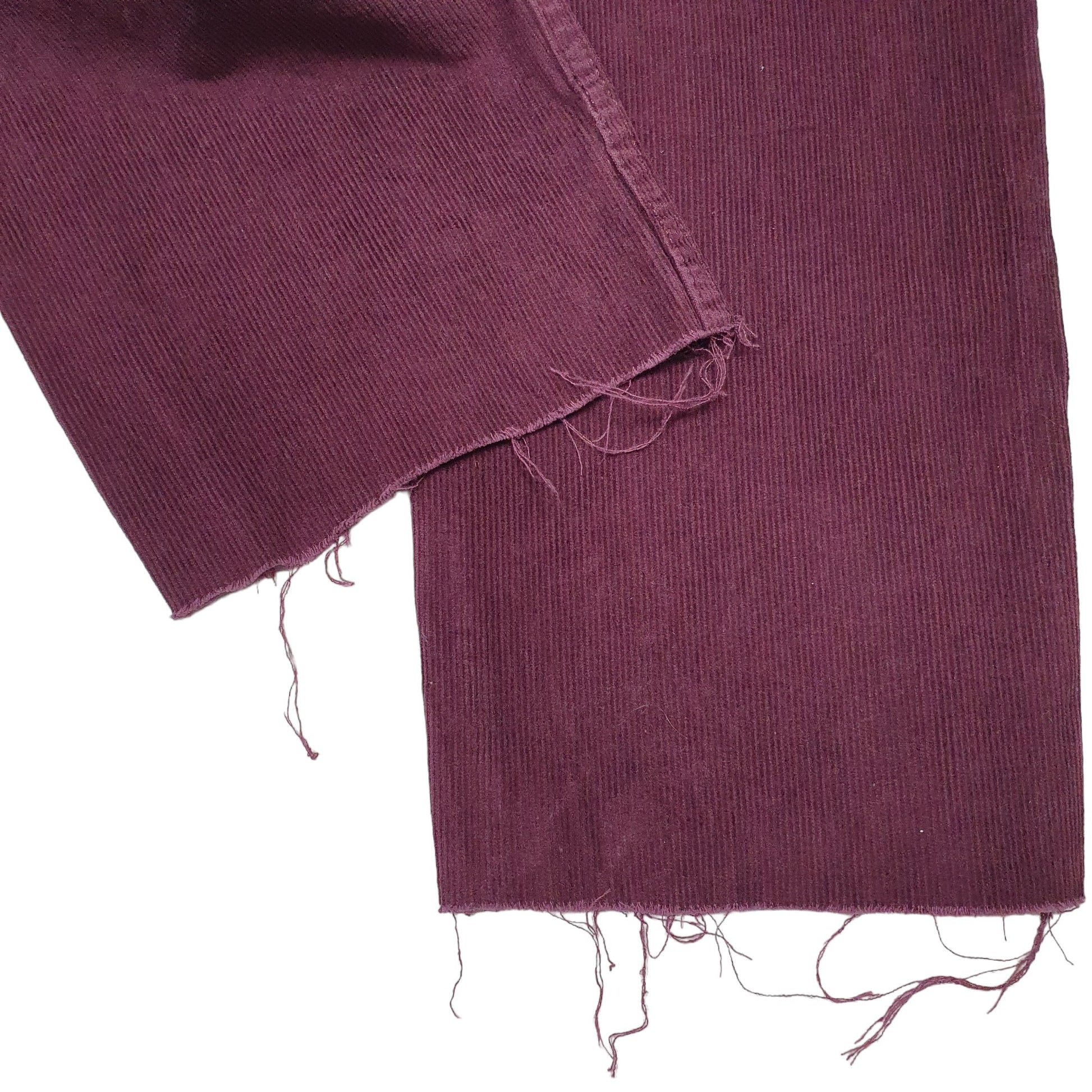 Mens Burgundy Levis 511 Cut Offs Corduroy Trousers