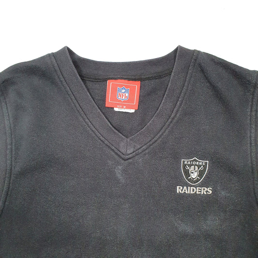 Mens Black NFL Raider Los Angeles LA USA Football Vest Jumper