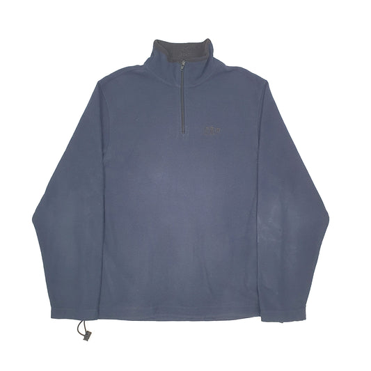 Gap Spellout Quarter Zip Fleece M Navy