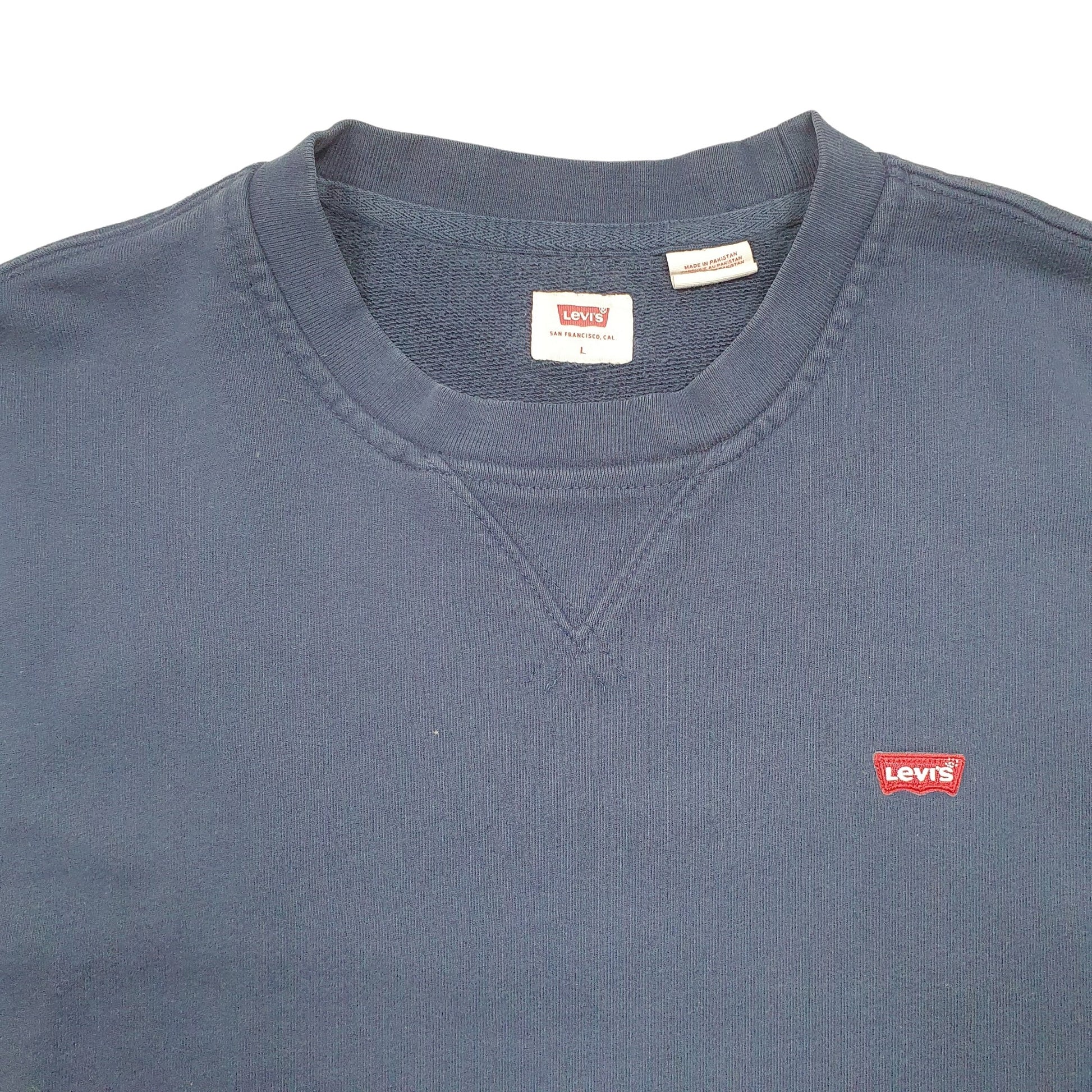 Mens Navy Levis  Crewneck Jumper