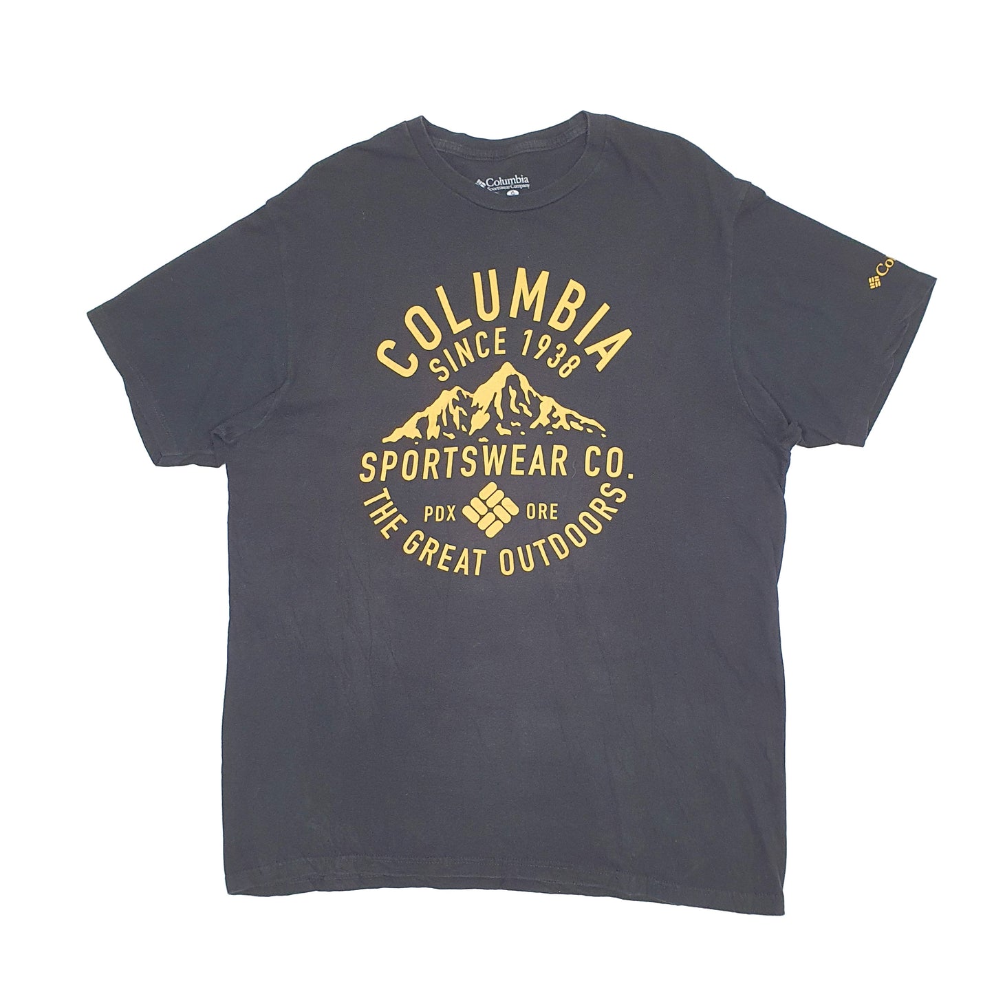 Mens Black Columbia Sportswear  Short Sleeve T Shirt