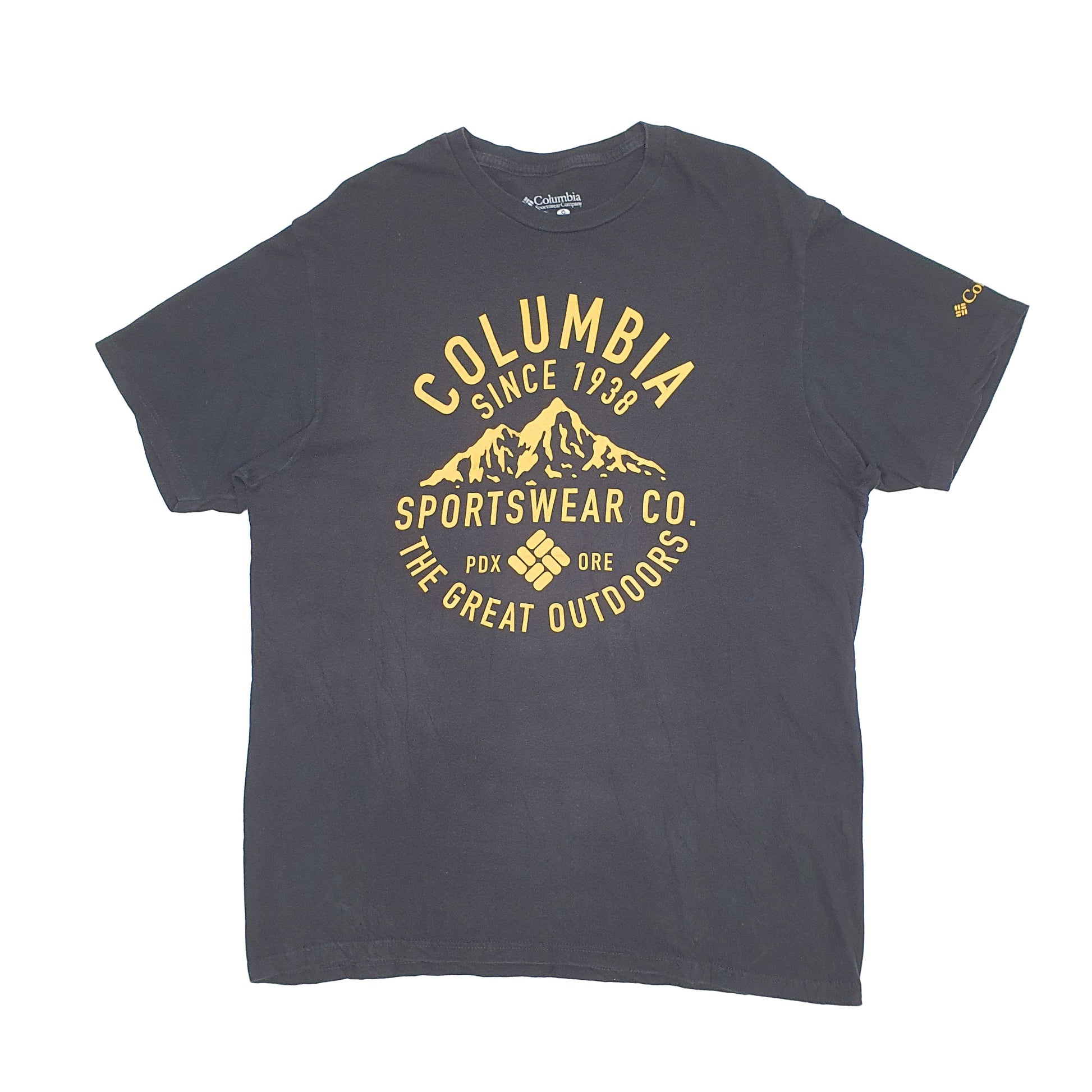 Mens Black Columbia Sportswear  Short Sleeve T Shirt