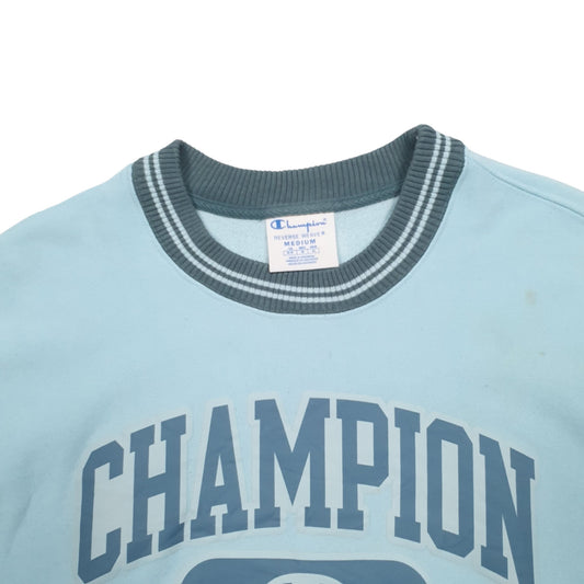 Mens Blue Champion  Crewneck Jumper