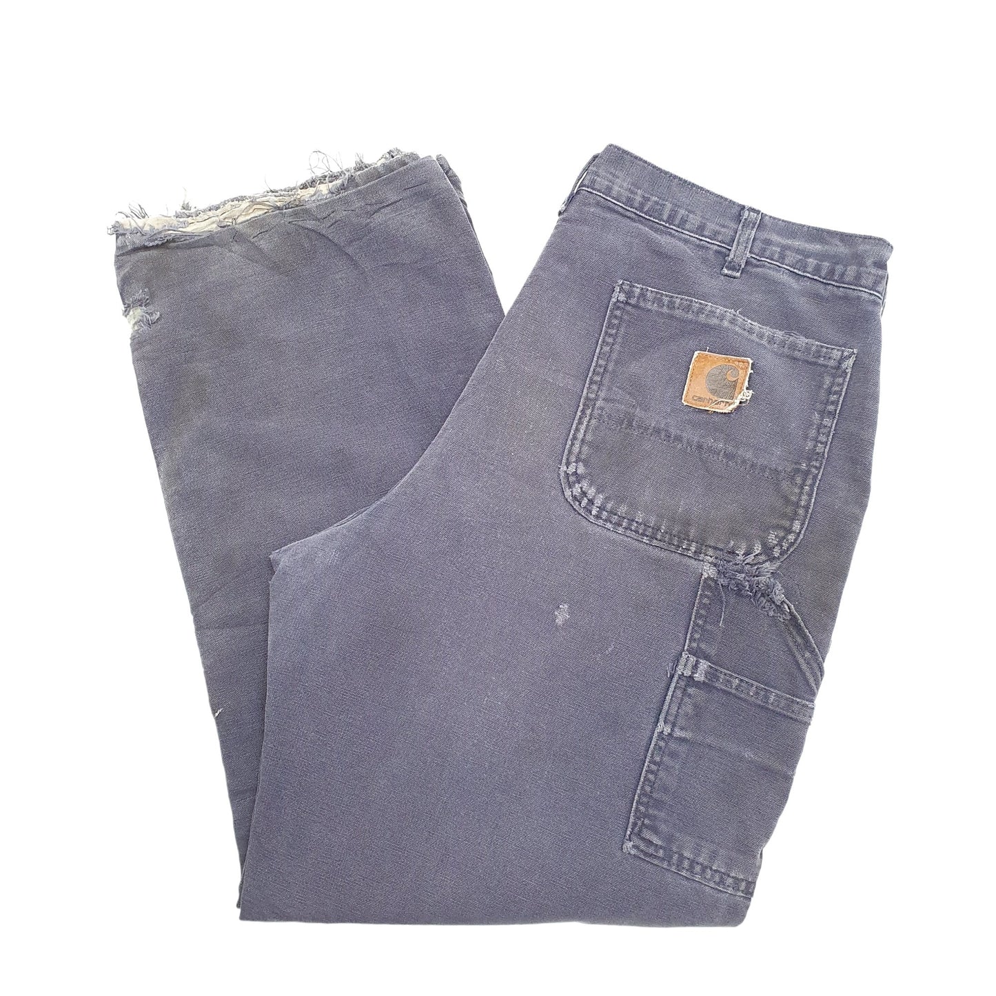 Mens Blue Carhartt Lined Thermal Carpenter Trousers