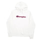 Mens White Champion Spellout Hoodie Jumper