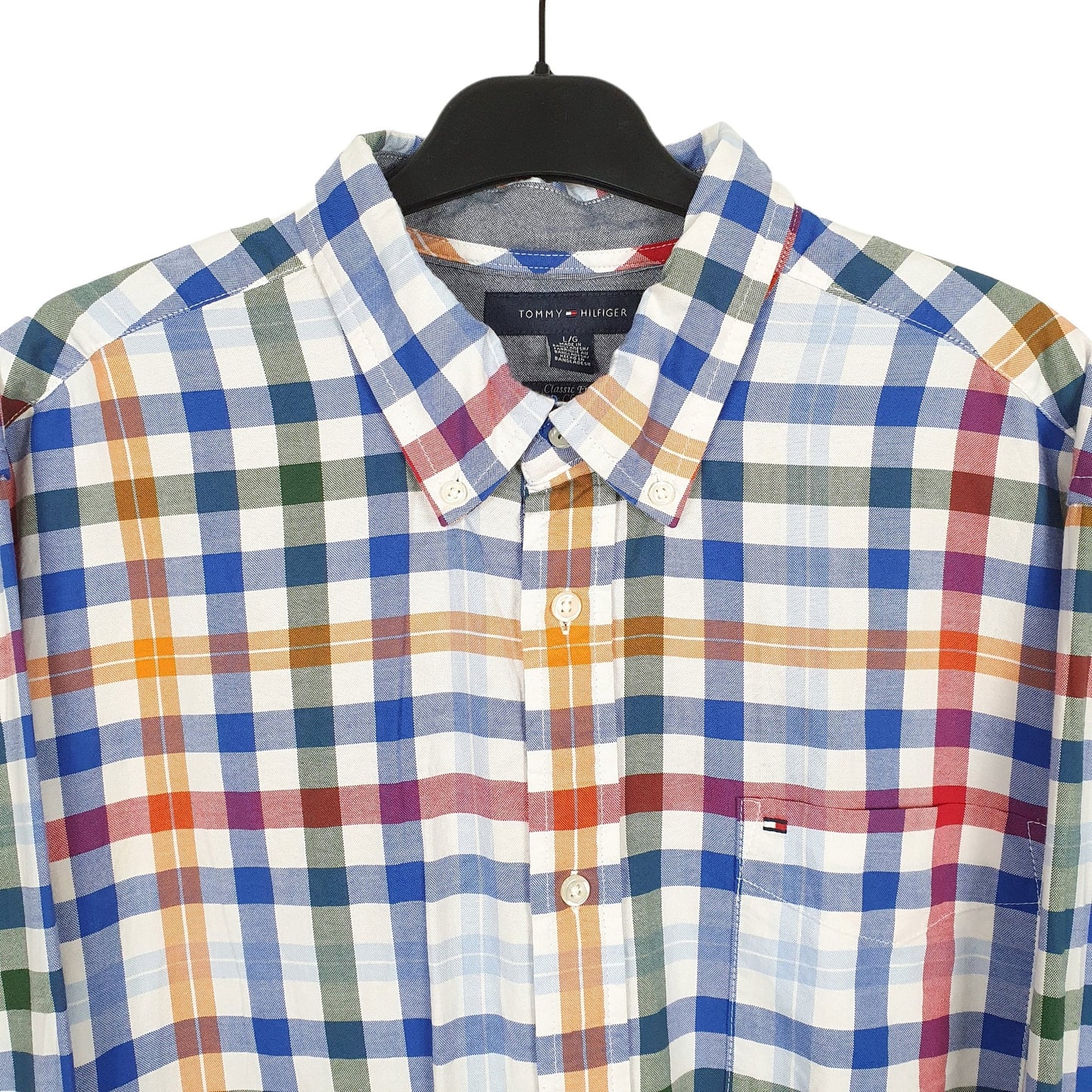 Tommy Hilfiger Long Sleeve Regular Fit Check Shirt Blue