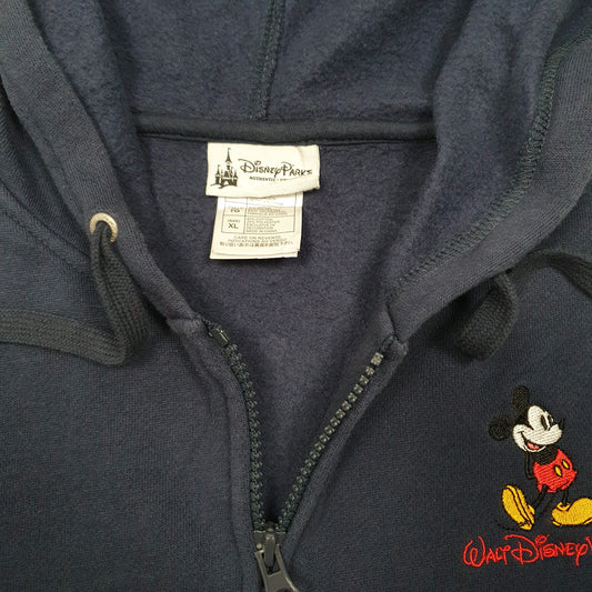 Mens Navy Disney Hoodie Full Zip Jumper
