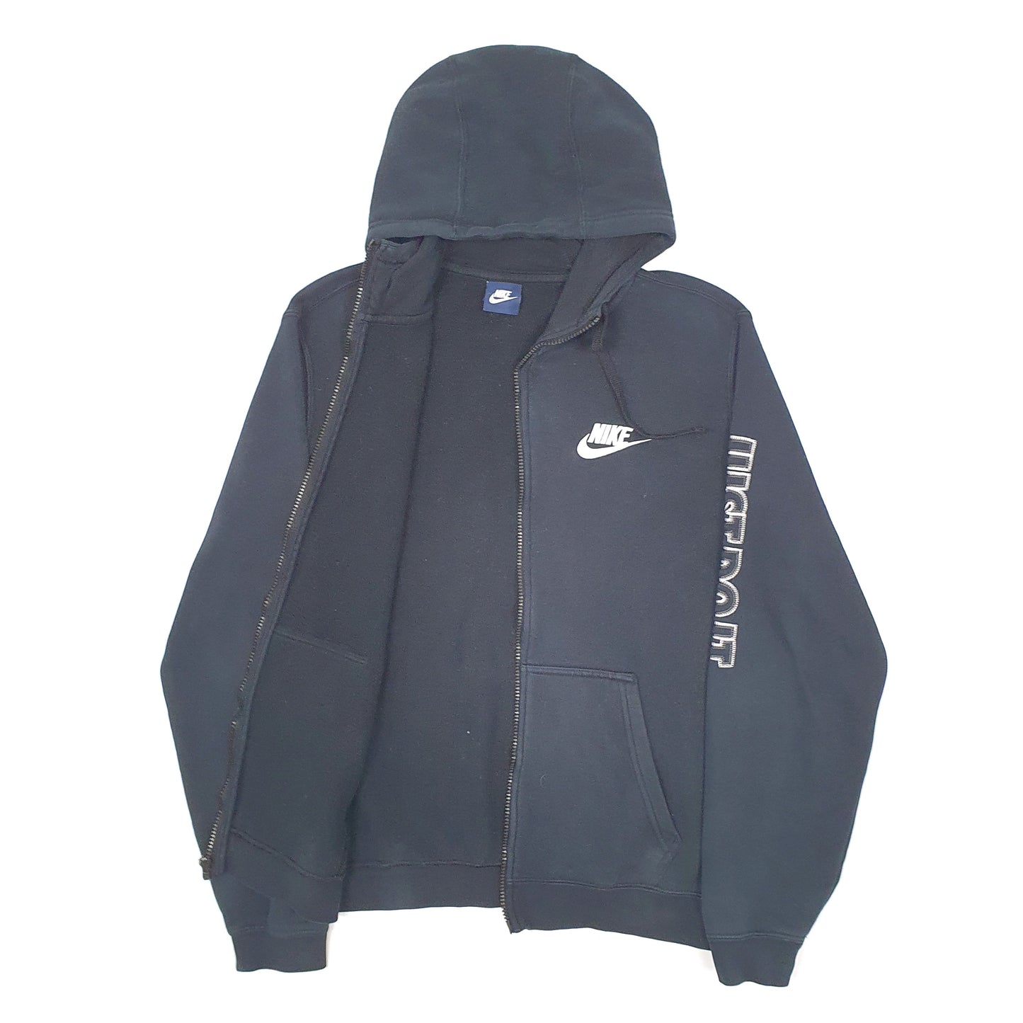 Mens Black Nike Hoodie Tech Fleece Full Zip Jumper