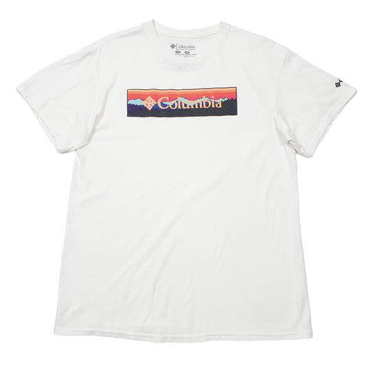 Mens White Columbia Sportswear  Short Sleeve T Shirt