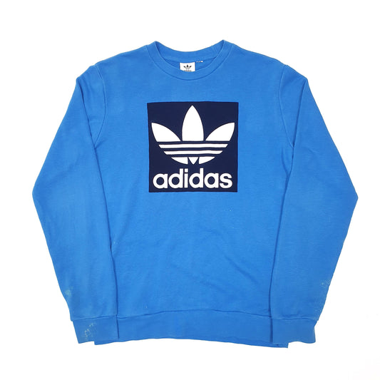 Mens Blue Adidas Crewneck Jumper