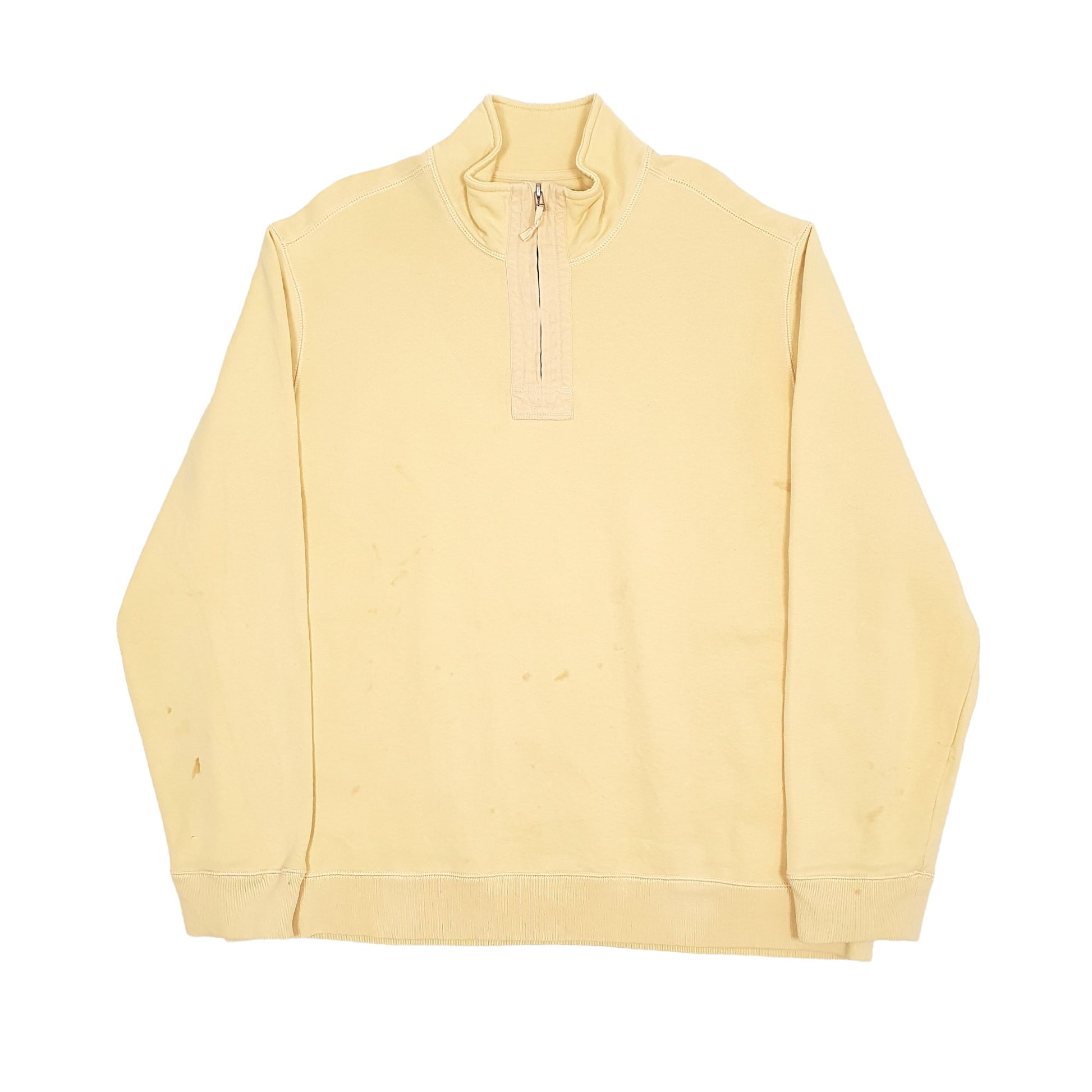 Mens Yellow Eddie Bauer  Quarter Zip Jumper