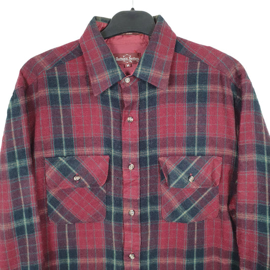 Northwest Territory Flannel Shacket Long Sleeve Regular Fit Check Shirt Burgundy