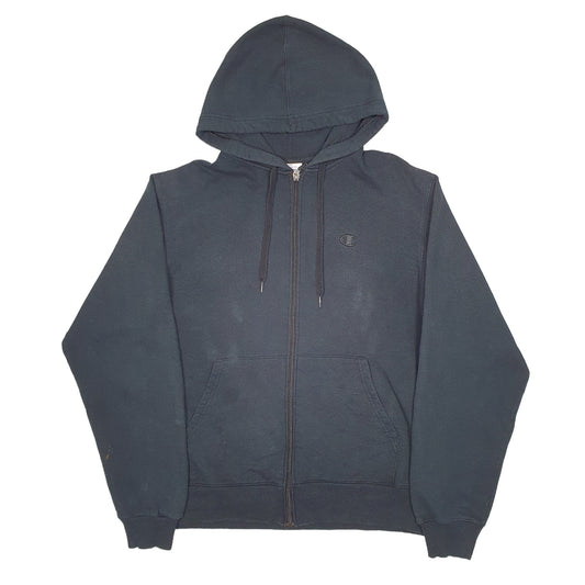 Mens Black Champion Full Zip Jumper