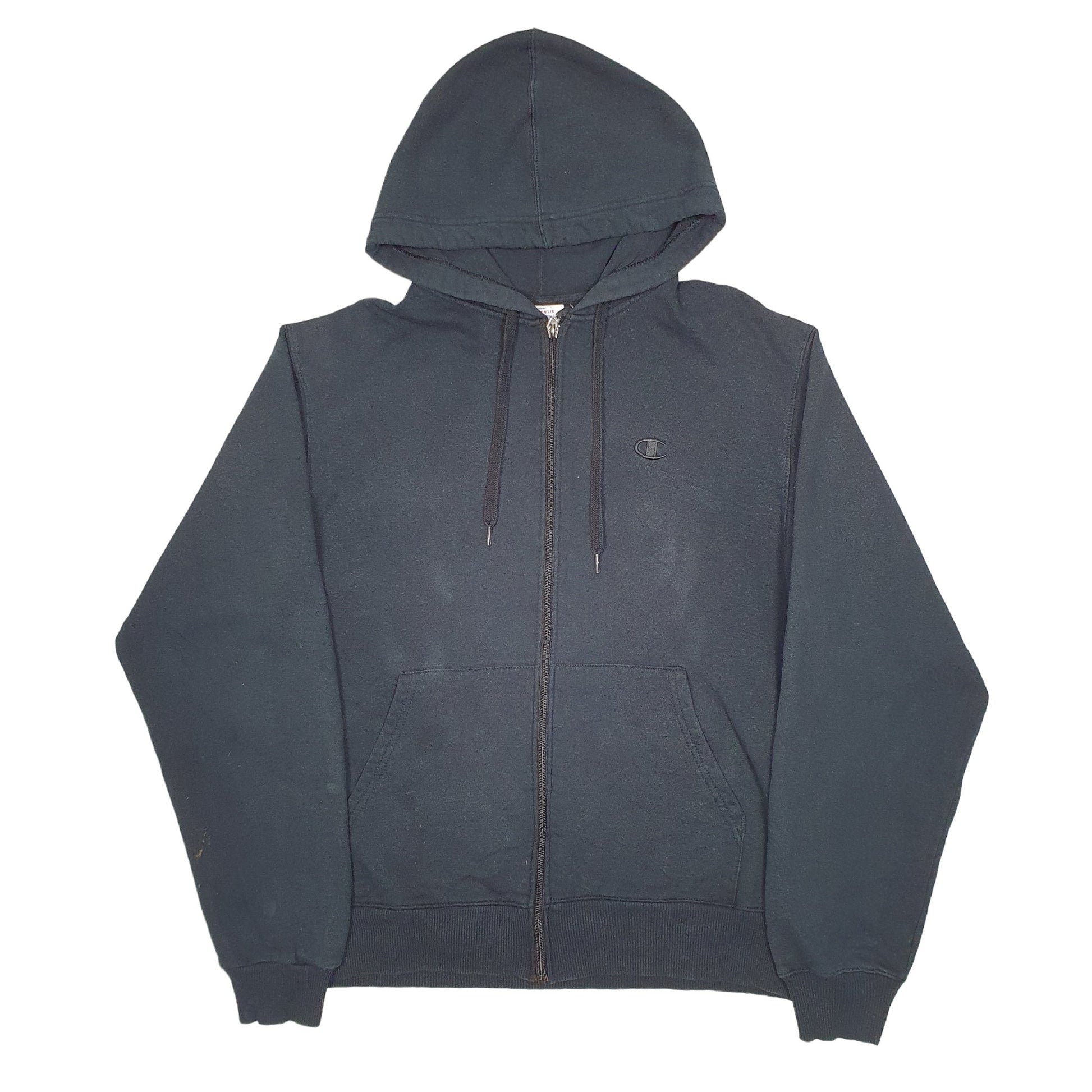 Mens Black Champion  Full Zip Jumper