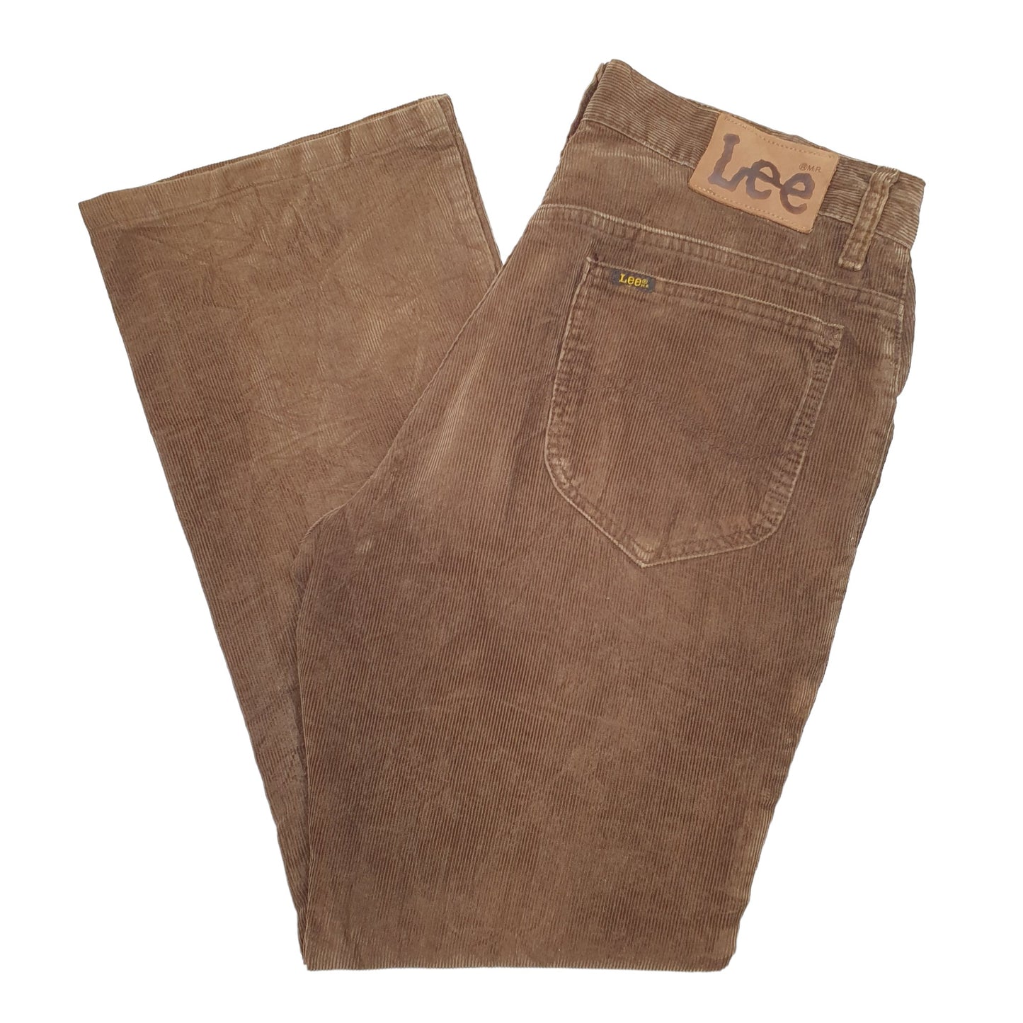 Mens Brown Lee  Corduroy Trousers