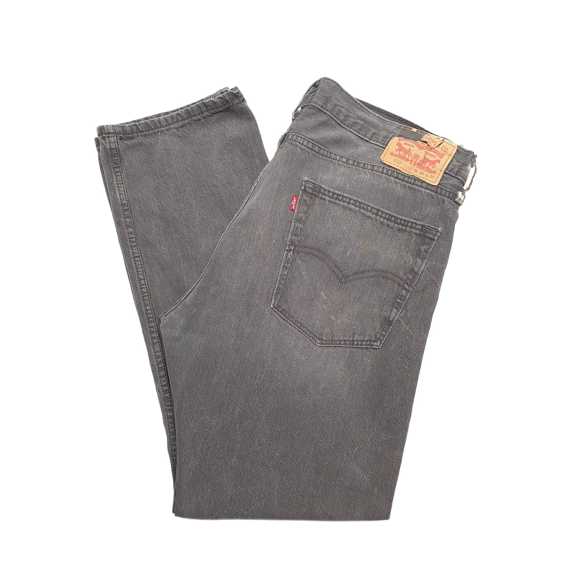 Levis 513 Slim Fit Jeans W36 L30 Black