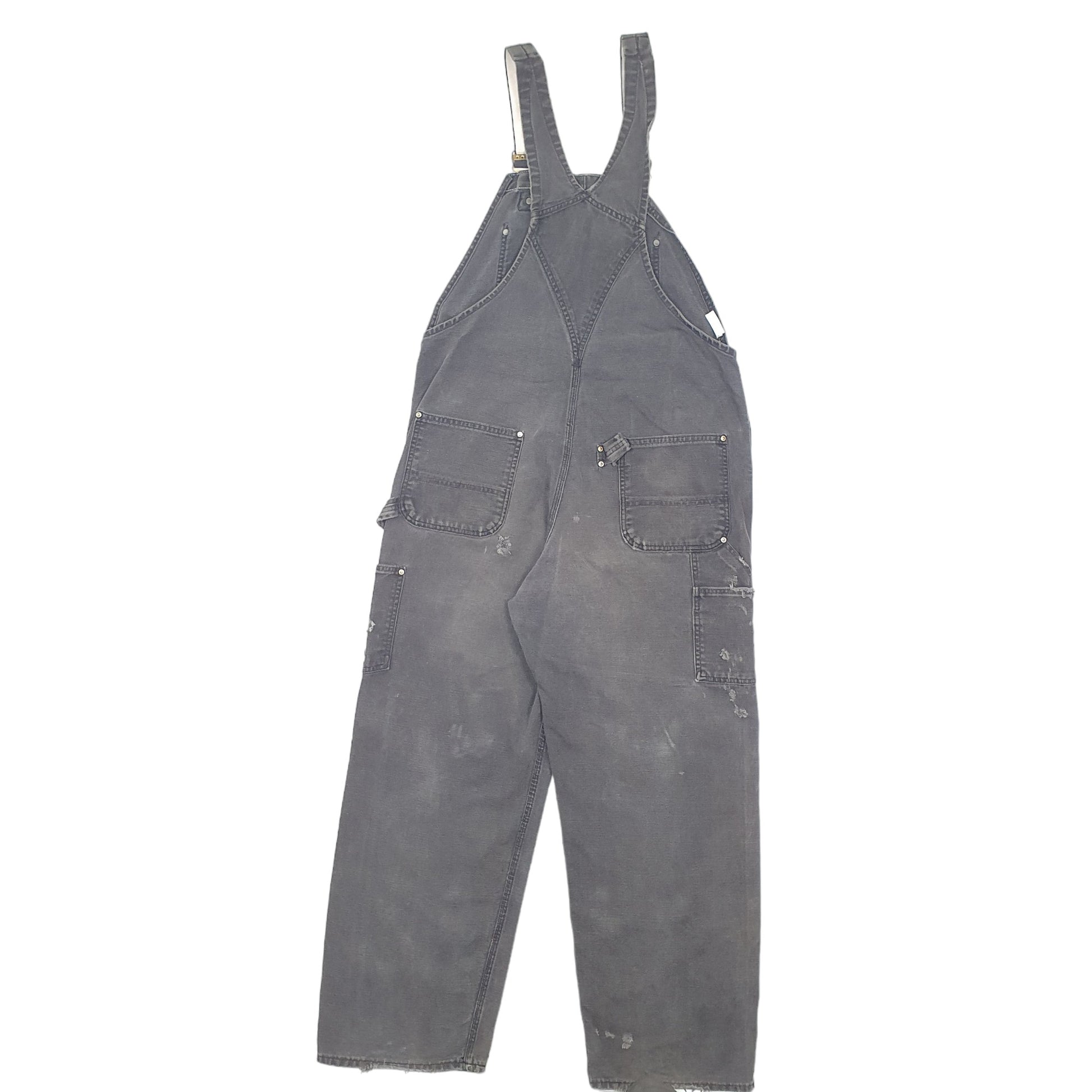 Mens Grey Carhartt Vintage 1990s Made in USA Union Made Double Knee Dungaree Trousers