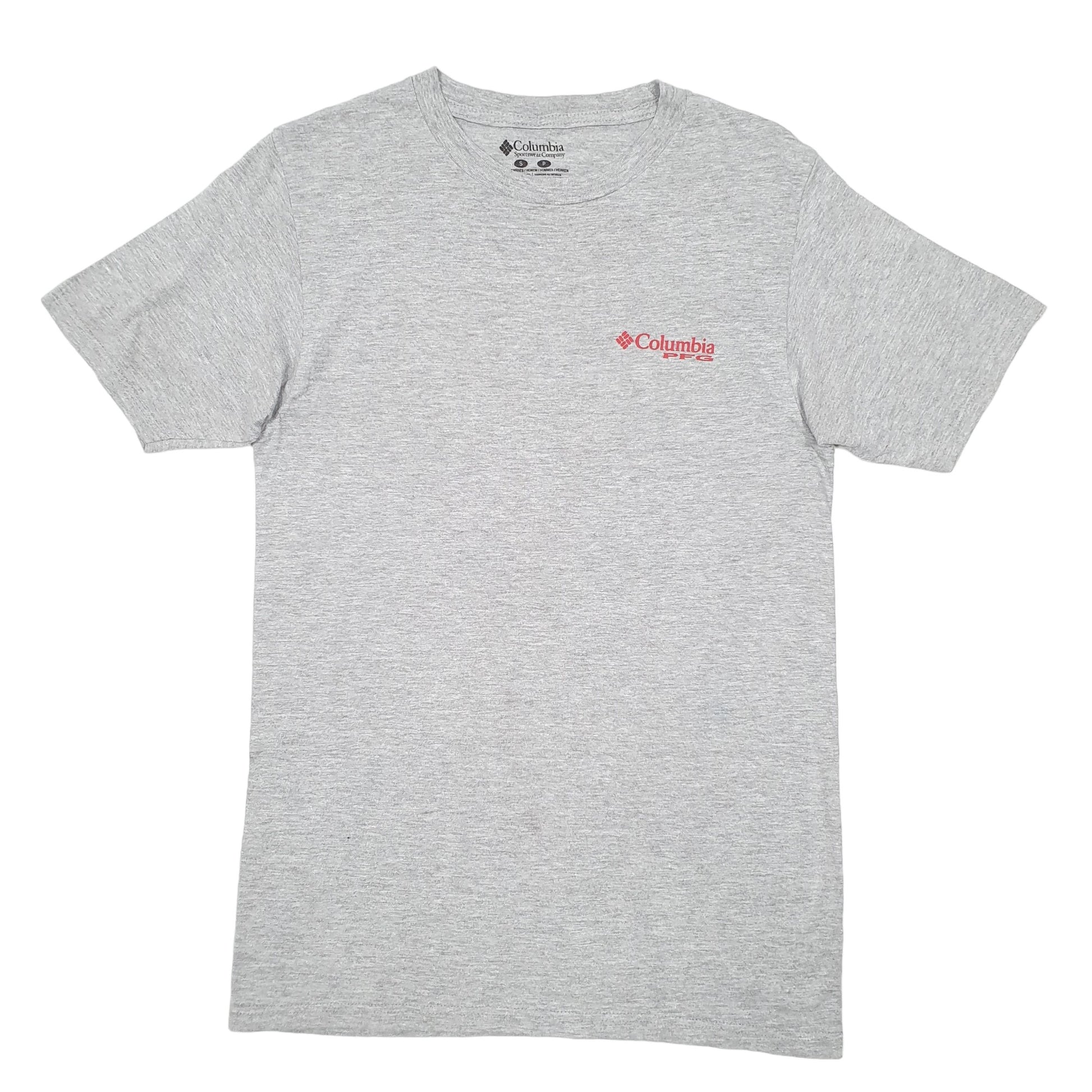 Mens Grey Columbia Sportswear Performance Fishing Gear PFG Short Sleeve T Shirt