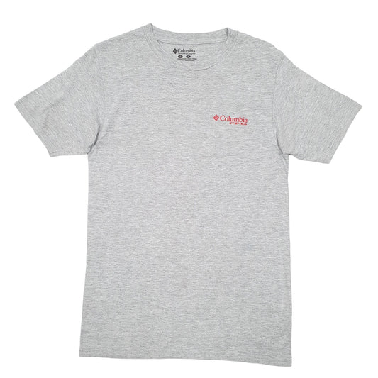 Mens Grey Columbia Sportswear Performance Fishing Gear PFG Short Sleeve T Shirt