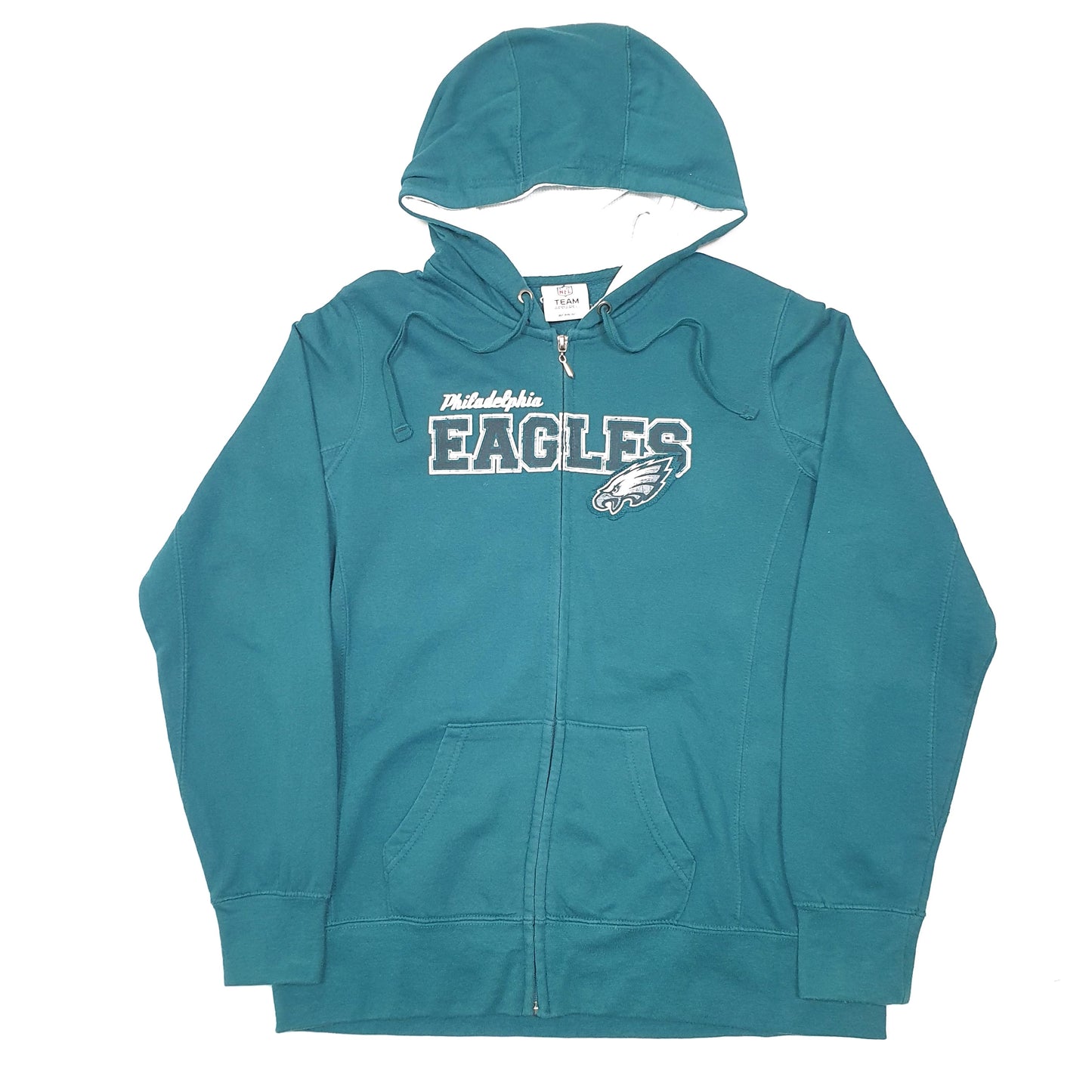 Womens Green NFL Hoodie American Football Philadelphia Eagles Full Zip Jumper