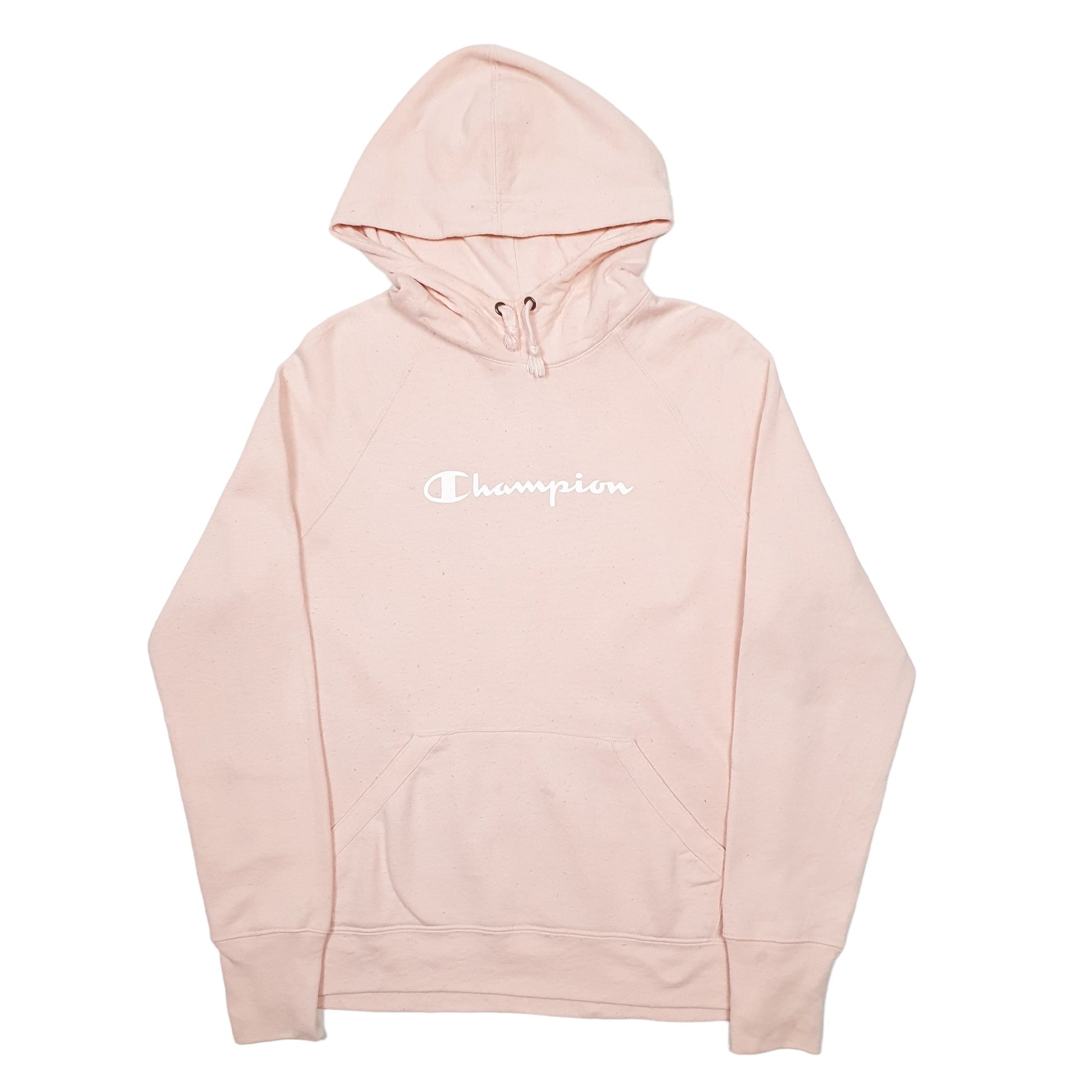 Womens Pink Champion Spellout Hoodie Jumper