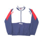 Mens Navy Fila Spellout Quarter Zip Pullover  Coat
