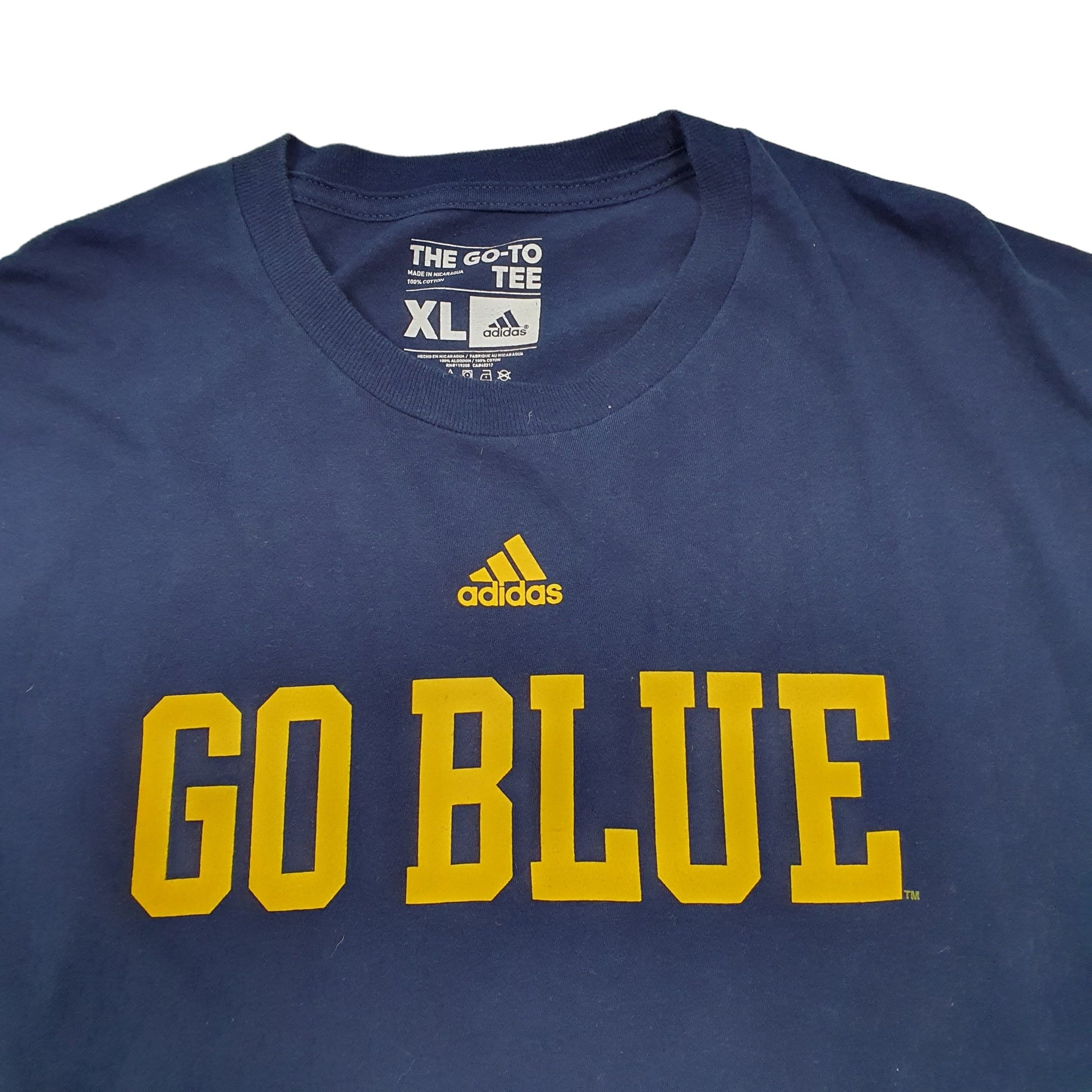 Adidas University of Michigan Short Sleeve T Shirt Navy