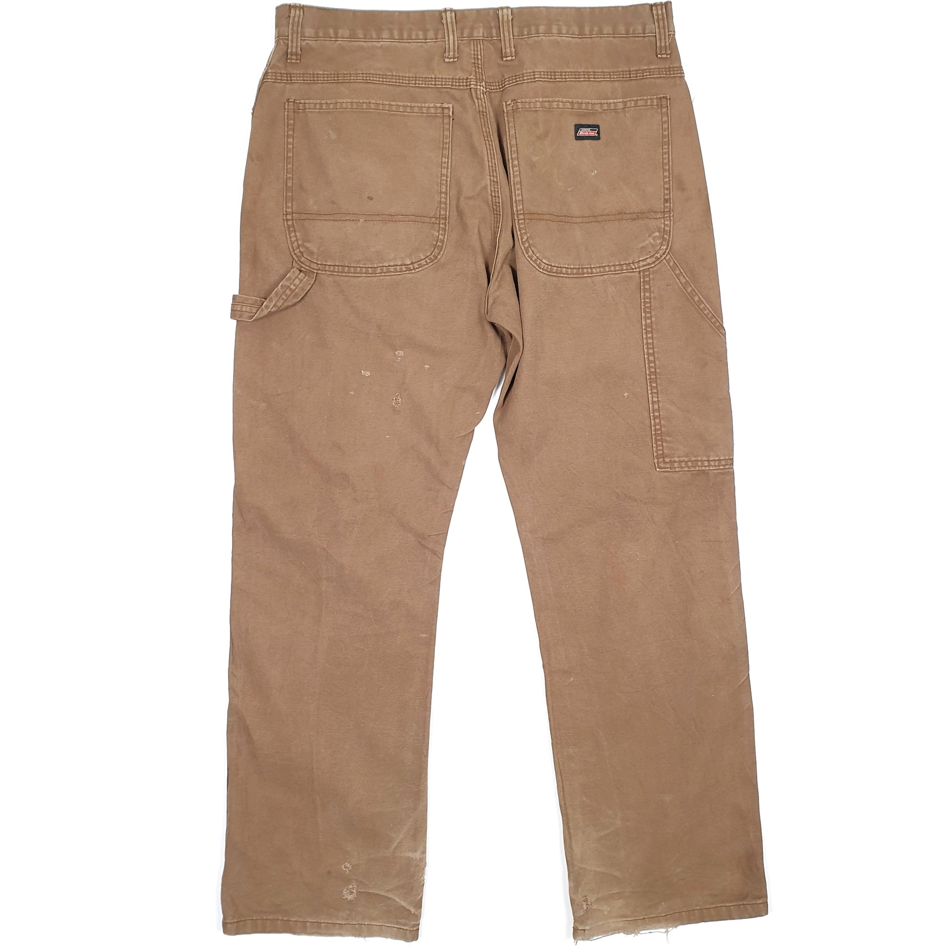 Mens Dickies Brown Carpenter Trousers W34 L29 Brown