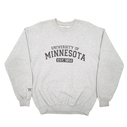 Mens Grey Gildan University Of Minnesota USA Crewneck Jumper