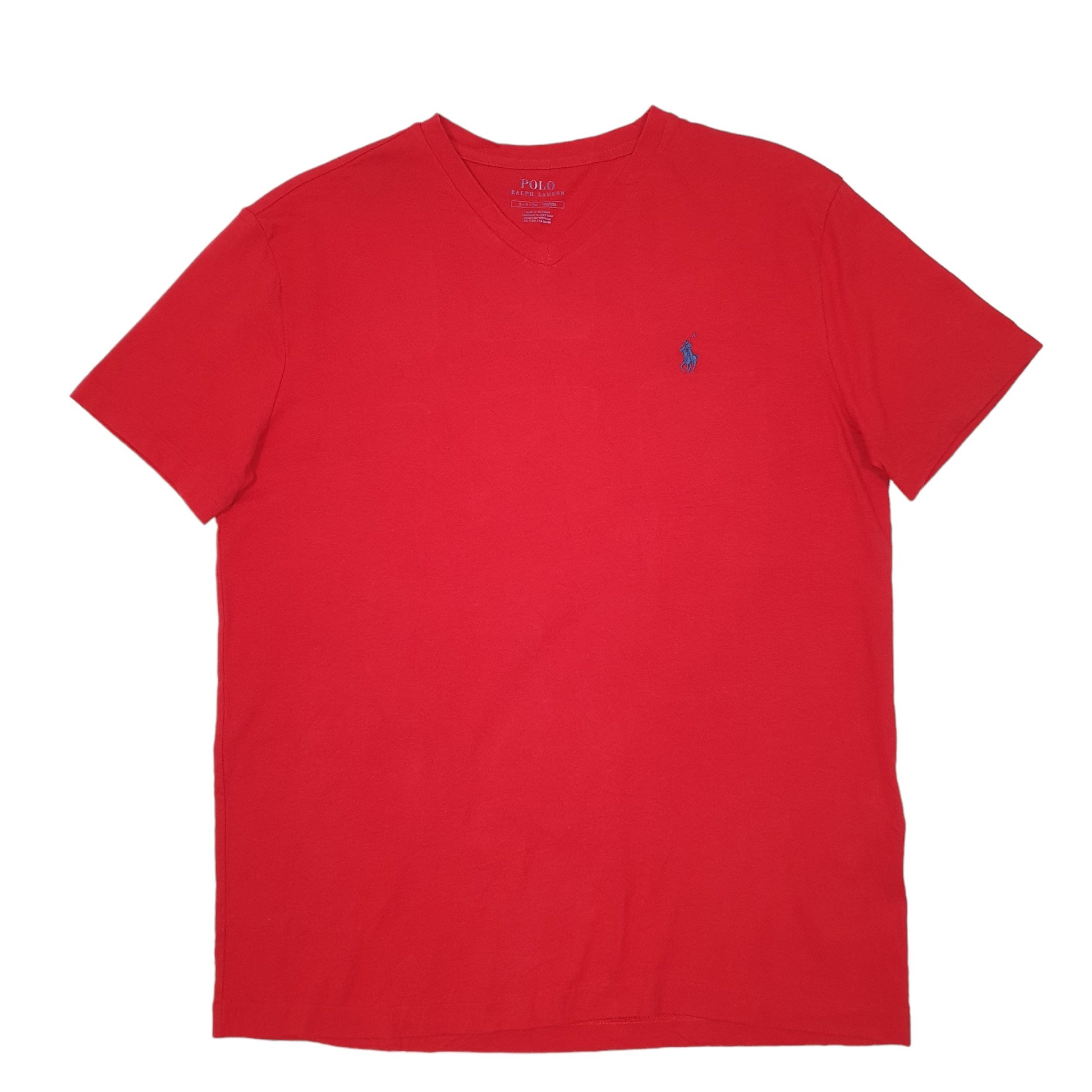 Mens Red Ralph Lauren V Neck Polo Short Sleeve T Shirt