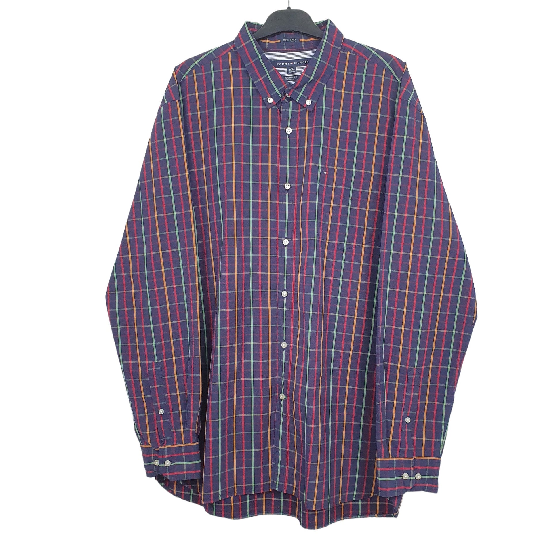 Tommy Hilfiger Long Sleeve Regular Fit Check Shirt Blue