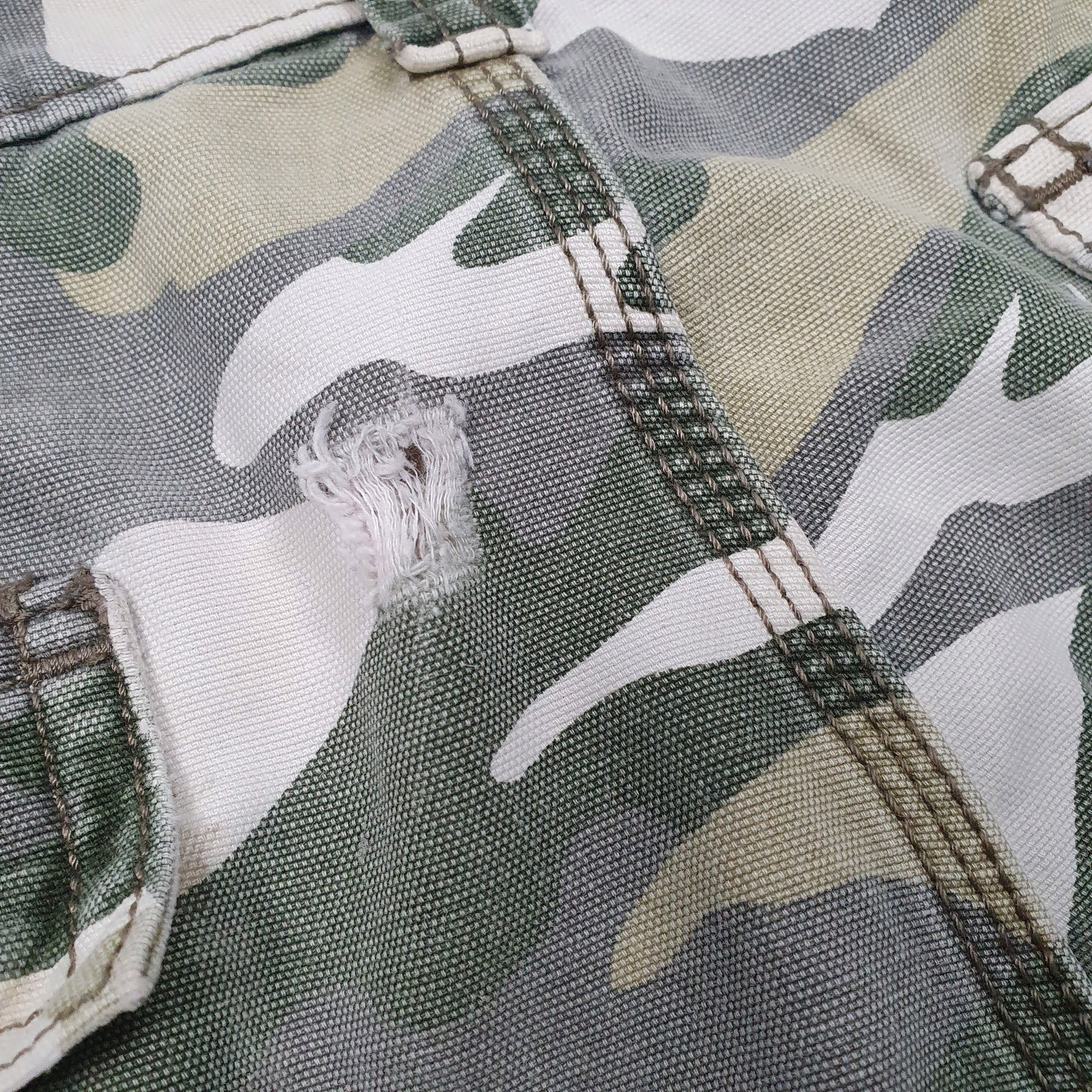 Mens Khaki Carhartt Combat Camouflage Cargo Shorts