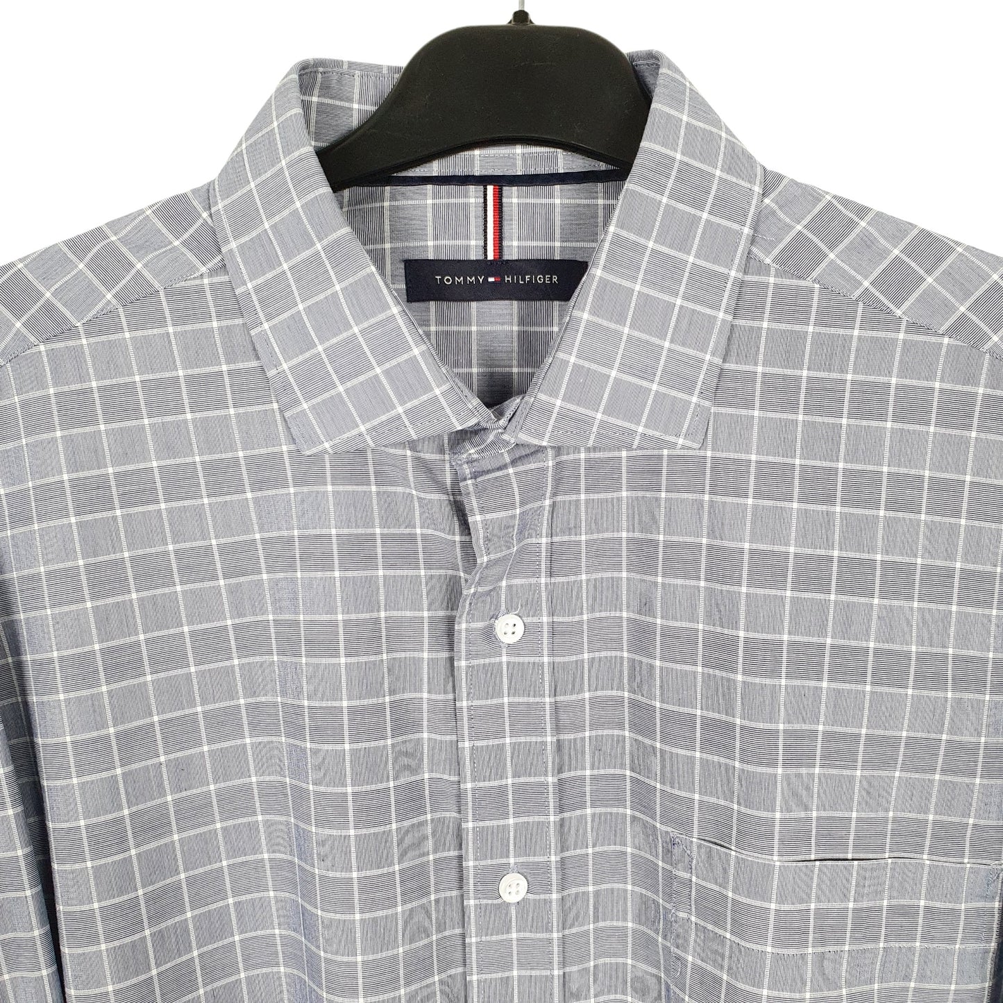 Tommy Hilfiger Long Sleeve Regular Fit Check Shirt Blue