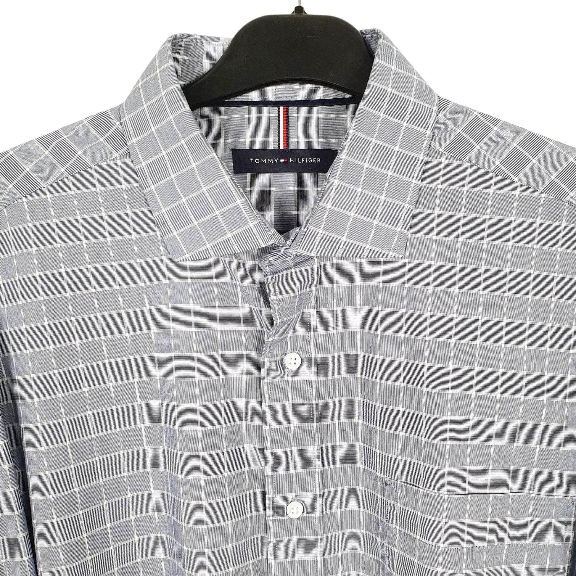 Tommy Hilfiger Long Sleeve Regular Fit Check Shirt Blue